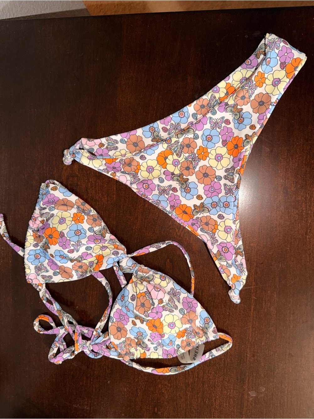 Kids Floral Tie-Back Bikini - Multicolor